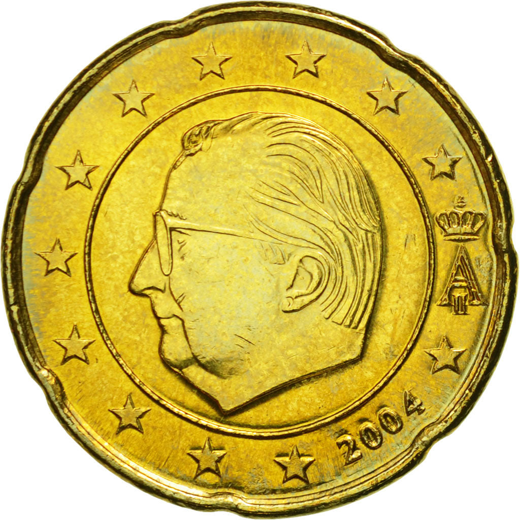 Bélgica, 20 Euro Cent, 2004, SC, Latón, KM:228