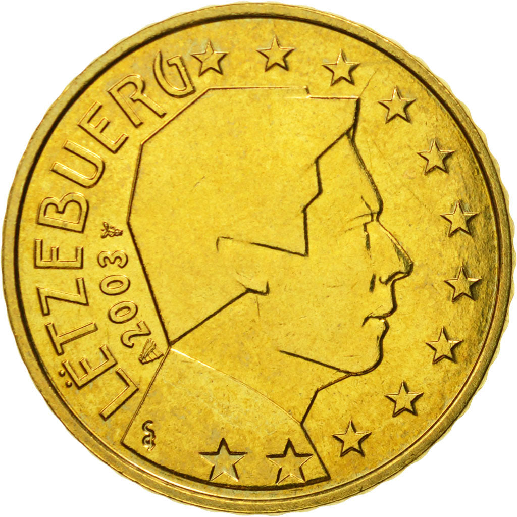 Luxembourg, 50 Euro Cent, 2003, MS(60-62), Brass, KM:80