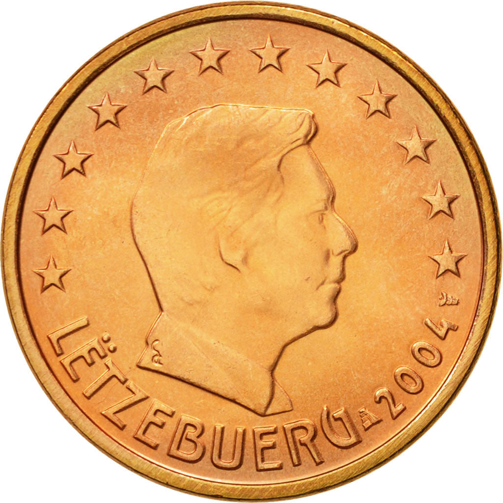 Luxemburg, 5 Euro Cent, 2004, UNZ, Copper Plated Steel, KM:77