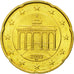 GERMANY - FEDERAL REPUBLIC, 20 Euro Cent, 2003, MS(63), Brass, KM:211