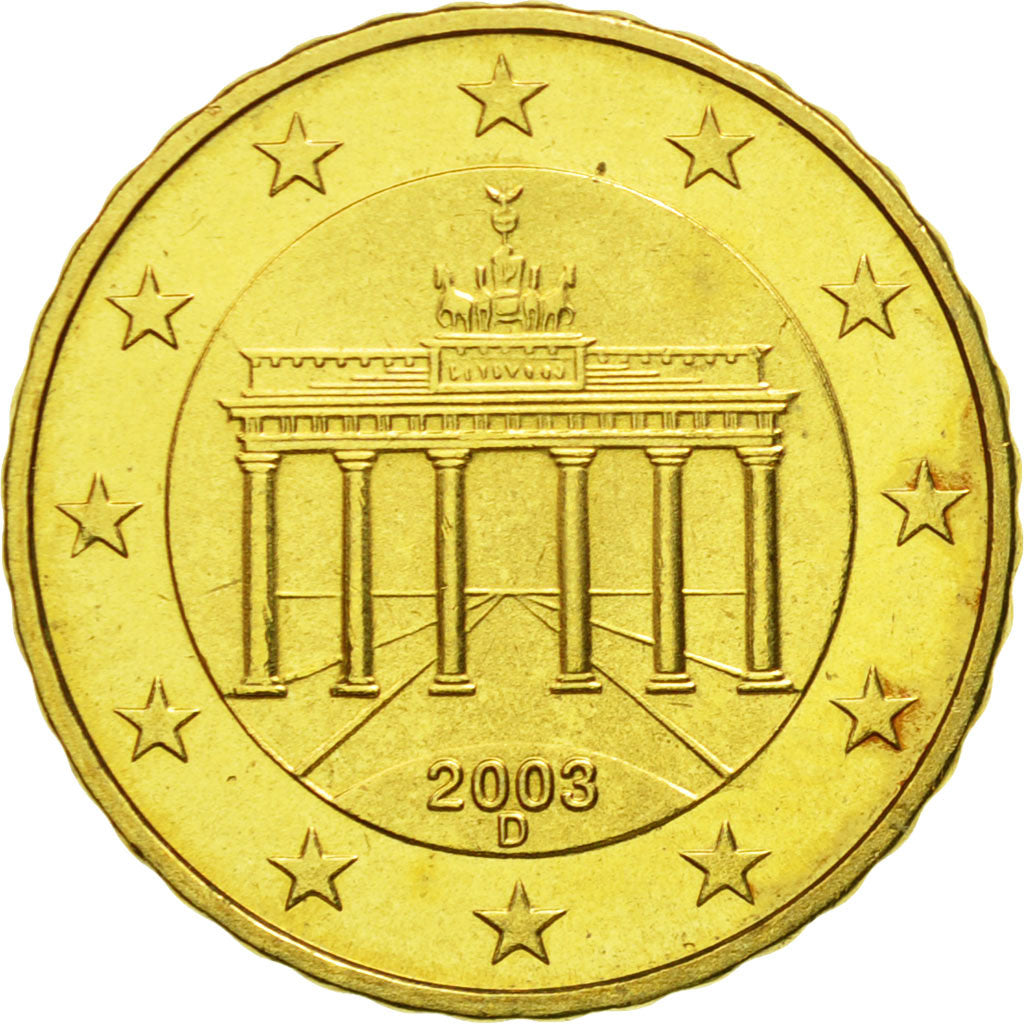 ALEMANIA - REPÚBLICA FEDERAL, 10 Euro Cent, 2003, SC, Latón, KM:210