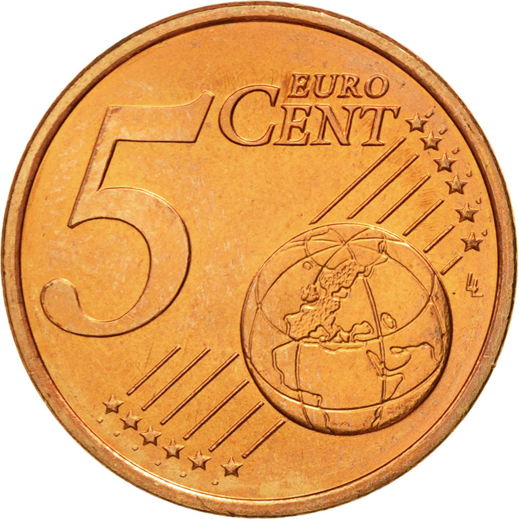 GERMANY - FEDERAL REPUBLIC, 5 Euro Cent, 2004, MS(63), Copper Plated Steel