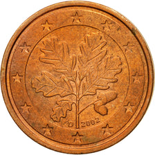 GERMANY - FEDERAL REPUBLIC, 2 Euro Cent, 2002, MS(60-62), Copper Plated Steel