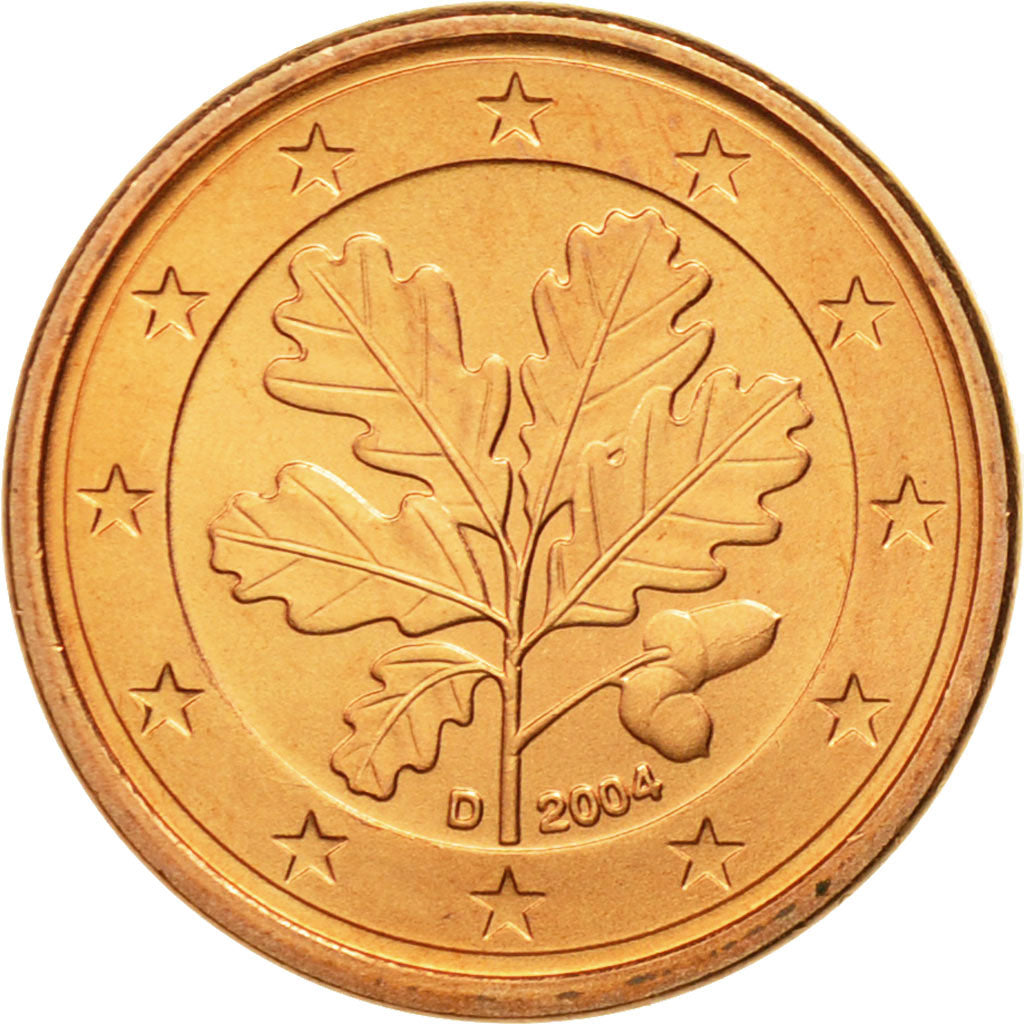 GERMANY - FEDERAL REPUBLIC, Euro Cent, 2004, MS(63), Copper Plated Steel, KM:207