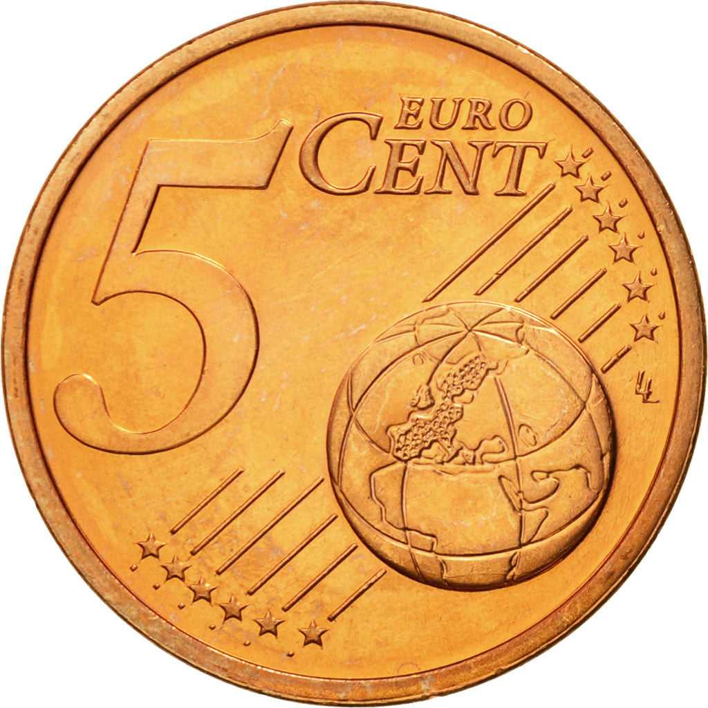 IRELAND REPUBLIC, 5 Euro Cent, 2003, MS(63), Copper Plated Steel, KM:34