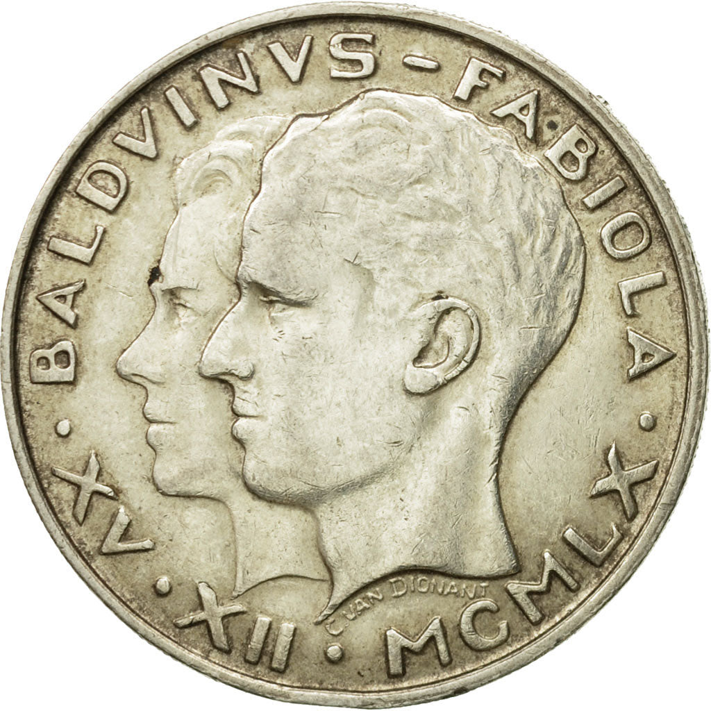 Coin, Belgium, 50 Francs, 50 Frank, 1960, AU(50-53), Silver, KM:152.1