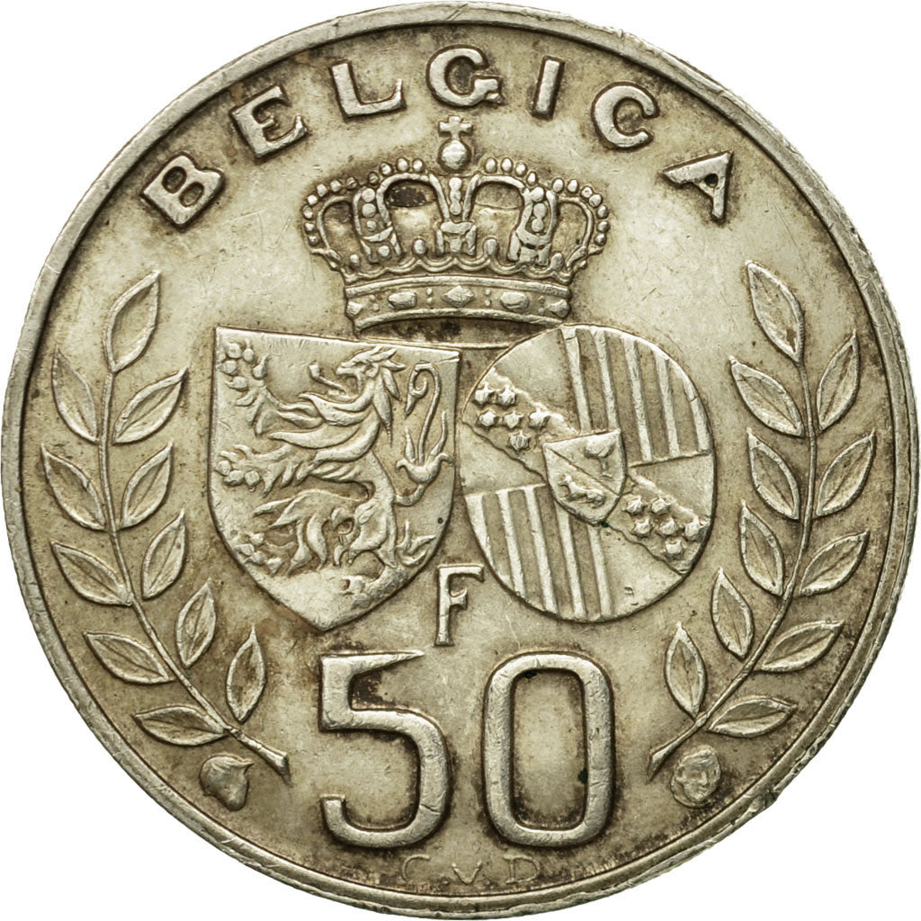 Coin, Belgium, 50 Francs, 50 Frank, 1960, AU(50-53), Silver, KM:152.1