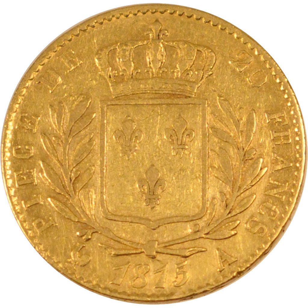 Monnaie, France, Louis XVIII, Louis XVIII, 20 Francs, 1815, Paris, TTB, Or