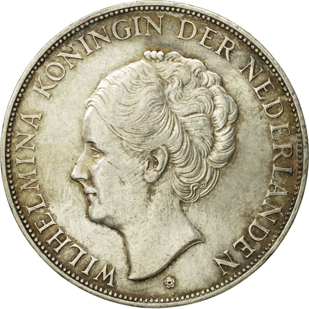Moneta, Paesi Bassi, Wilhelmina I, 2-1/2 Gulden, 1938, SPL-, Argento, KM:165