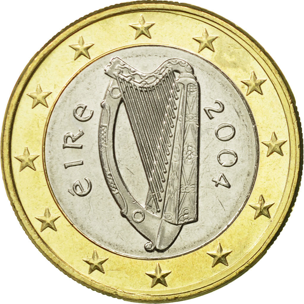 IRELAND REPUBLIC, Euro, 2004, MS(60-62), Bi-Metallic, KM:38