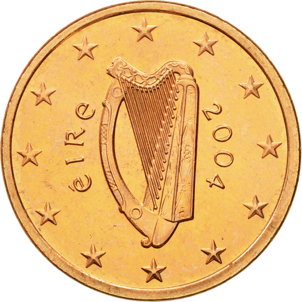 IRELAND REPUBLIC, 5 Euro Cent, 2004, MS(63), Copper Plated Steel, KM:34