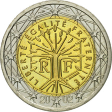 France, 2 Euro, 2002, MS(60-62), Bi-Metallic, KM:1289