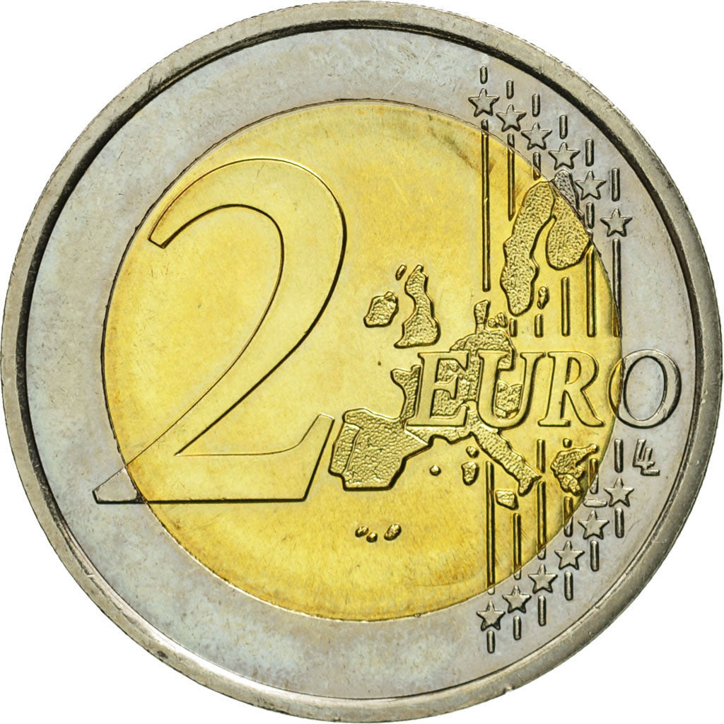 France, 2 Euro, 2002, MS(60-62), Bi-Metallic, KM:1289