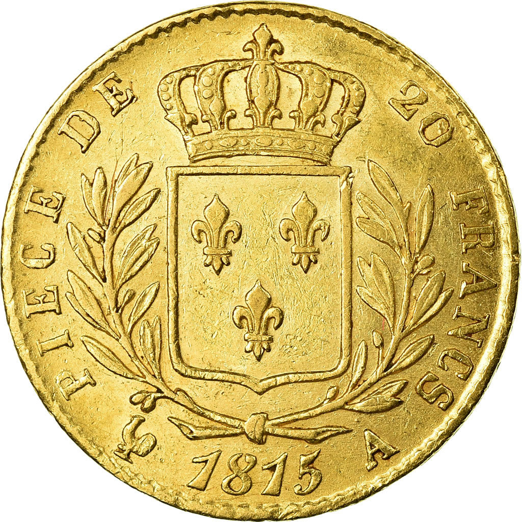 Monnaie, France, Louis XVIII, Louis XVIII, 20 Francs, 1815, Paris, TTB+, Or
