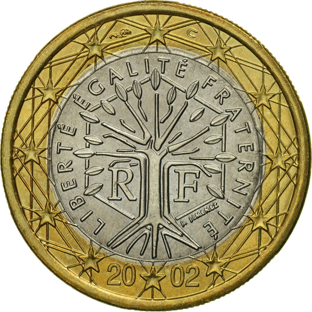 France, Euro, 2002, MS(63), Bi-Metallic, KM:1288