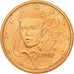 France, 2 Euro Cent, 2002, MS(63), Copper Plated Steel, KM:1283