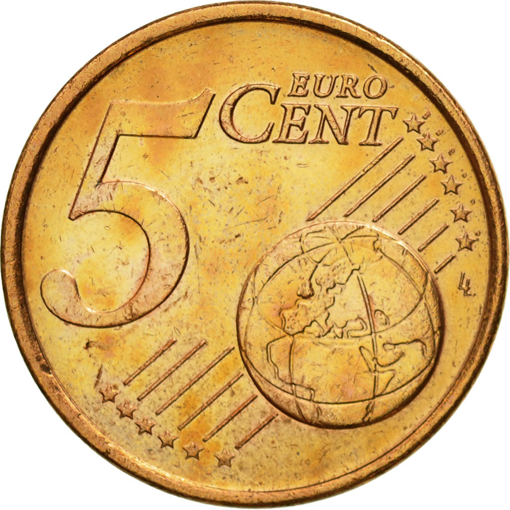 IRELAND REPUBLIC, 5 Euro Cent, 2002, MS(60-62), Copper Plated Steel, KM:34