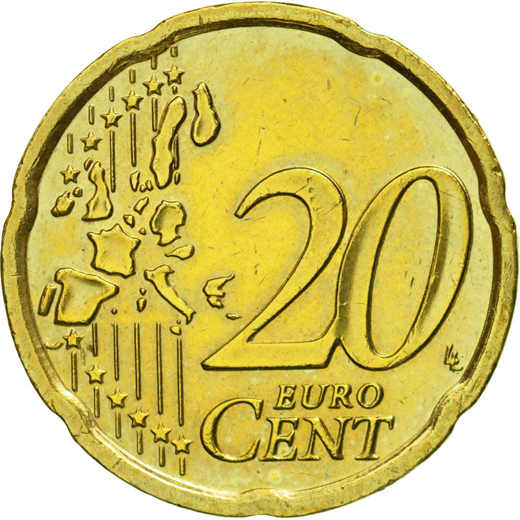 Oostenrijk, 20 Euro Cent, 2002, UNC-, Tin, KM:3086