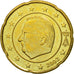 Belgien, 20 Euro Cent, 2002, UNZ, Messing, KM:228