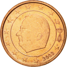 Belgium, Euro Cent, 2002, MS(60-62), Copper Plated Steel, KM:224
