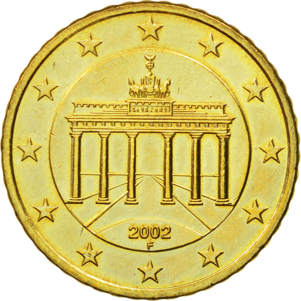 République fédérale allemande, 50 Euro Cent, 2002, SUP+, Laiton, KM:212