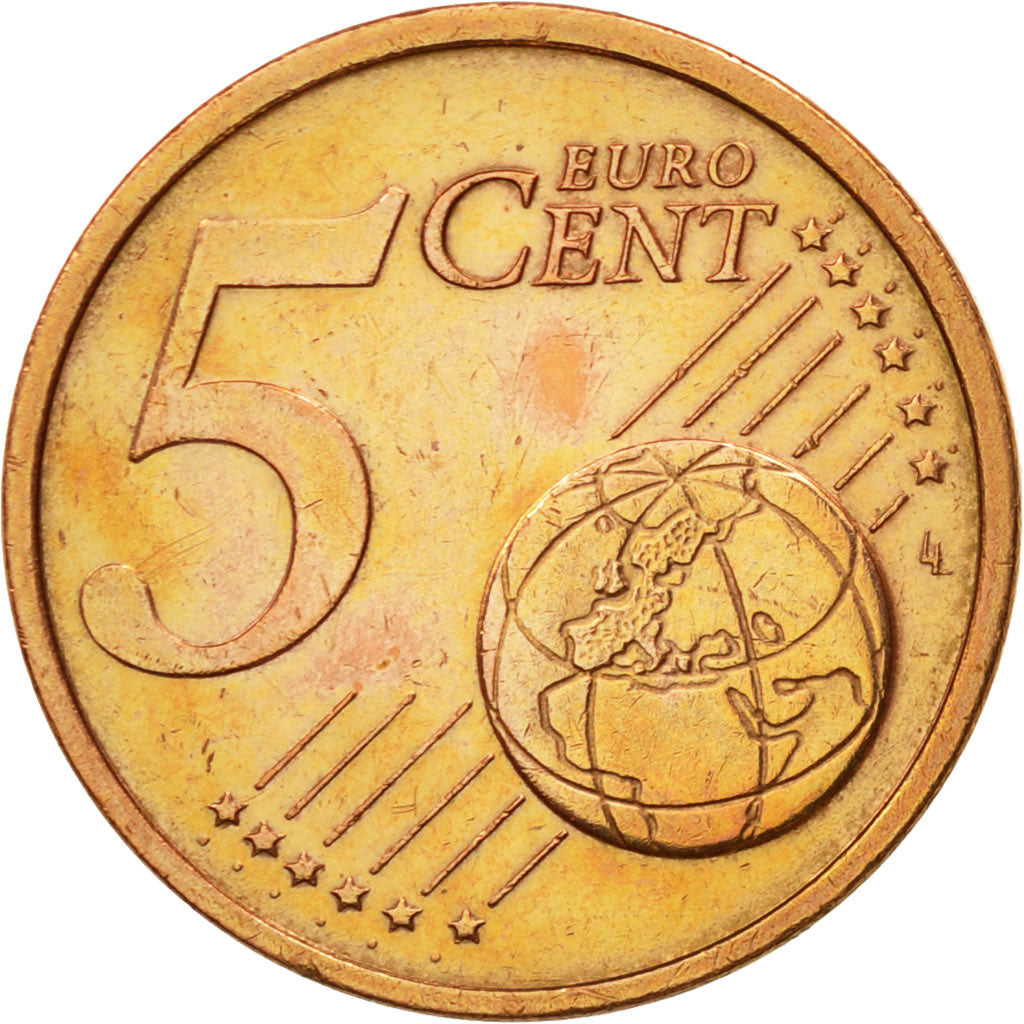 GERMANIA - REPUBBLICA FEDERALE, 5 Euro Cent, 2002, SPL, Acciaio placcato rame