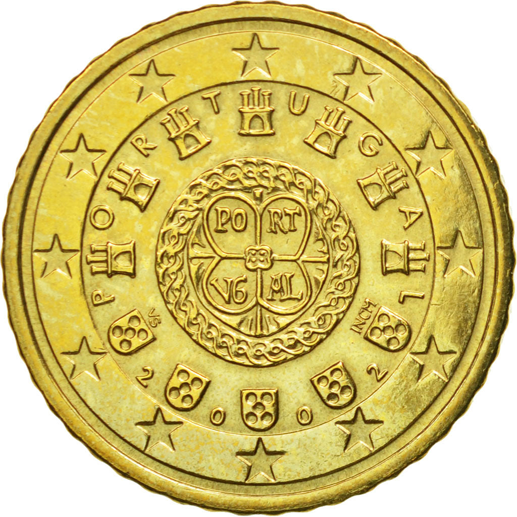 Portugal, 50 Euro Cent, 2002, AU(55-58), Brass, KM:745
