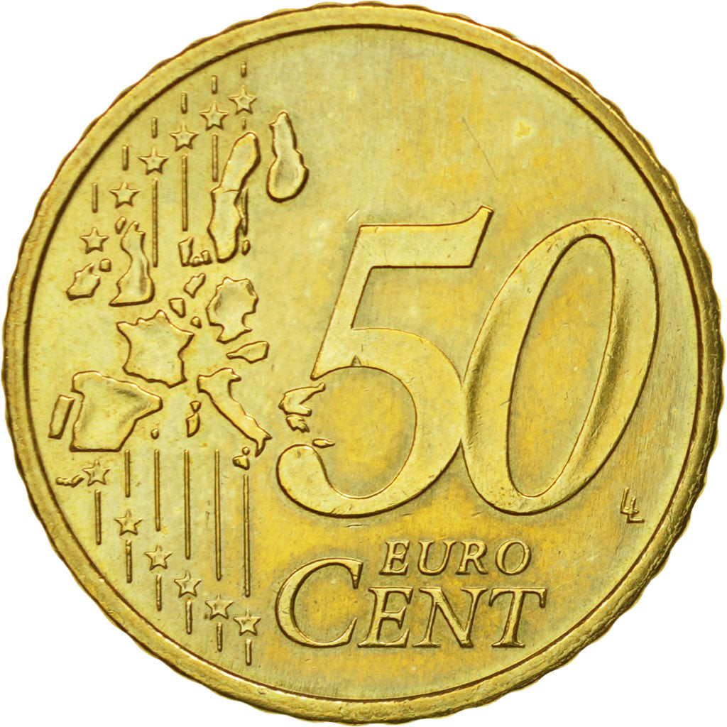 Portugal, 50 Euro Cent, 2002, AU(55-58), Brass, KM:745