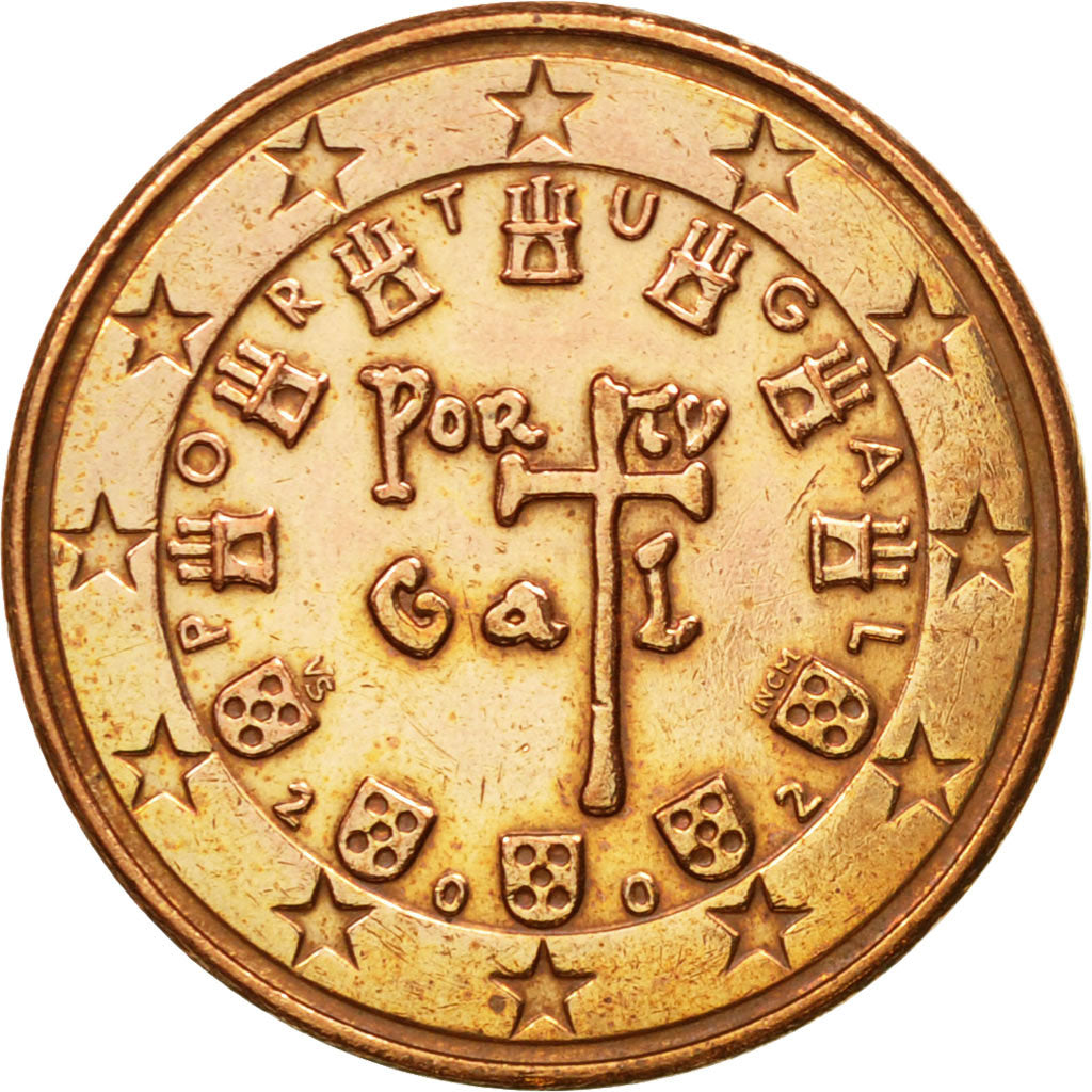 Portugal, 5 Euro Cent, 2002, EF(40-45), Copper Plated Steel, KM:742