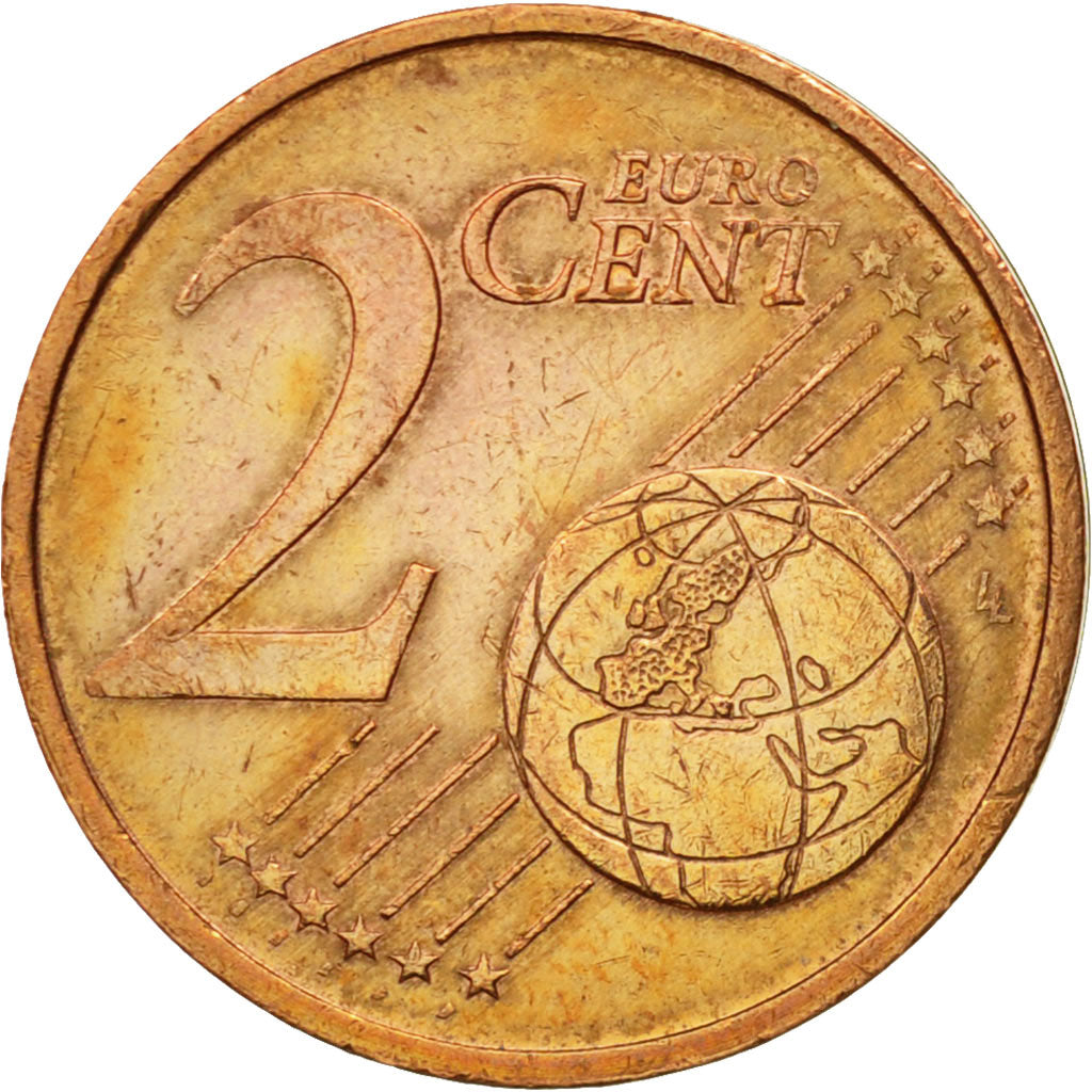 Portugal, 2 Euro Cent, 2002, MBC, Cobre chapado en acero, KM:741