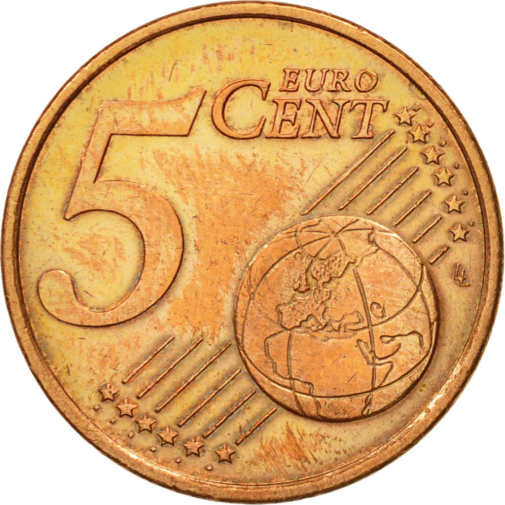 Greece, 5 Euro Cent, 2002, EF(40-45), Copper Plated Steel, KM:183