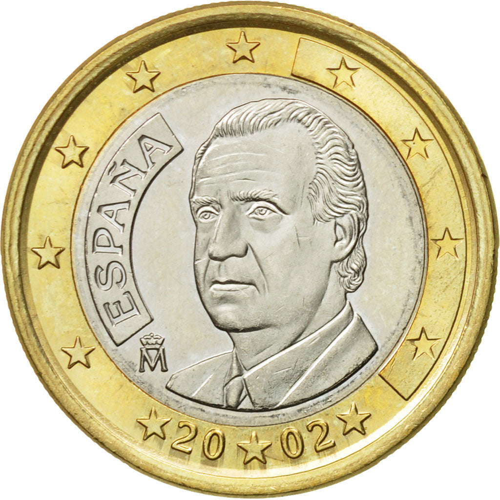 Spain, Euro, 2002, AU(55-58), Bi-Metallic, KM:1046