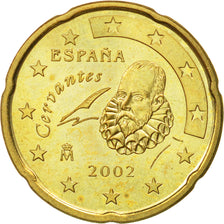 Espagne, 20 Euro Cent, 2002, SUP+, Laiton, KM:1044