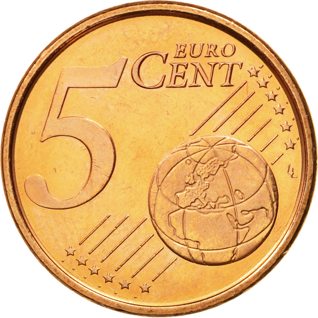Spain, 5 Euro Cent, 2002, MS(60-62), Copper Plated Steel, KM:1042