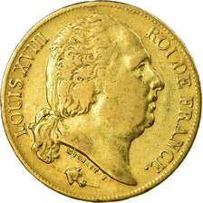 Coin, France, Louis XVIII, Louis XVIII, 20 Francs, 1820, Paris, EF(40-45), Gold