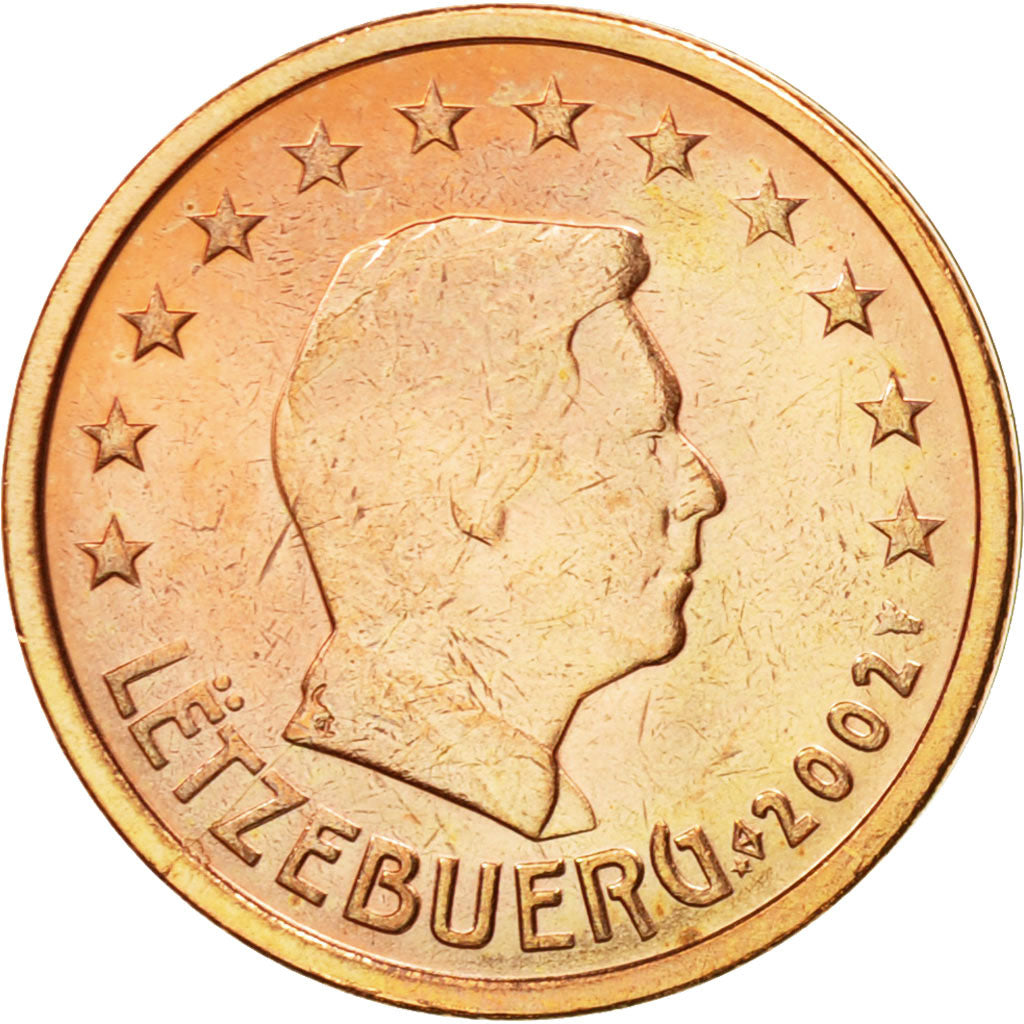 Luxemburg, 2 Euro Cent, 2002, UNZ, Copper Plated Steel, KM:76