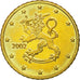 Finland, 50 Euro Cent, 2002, MS(60-62), Brass, KM:103