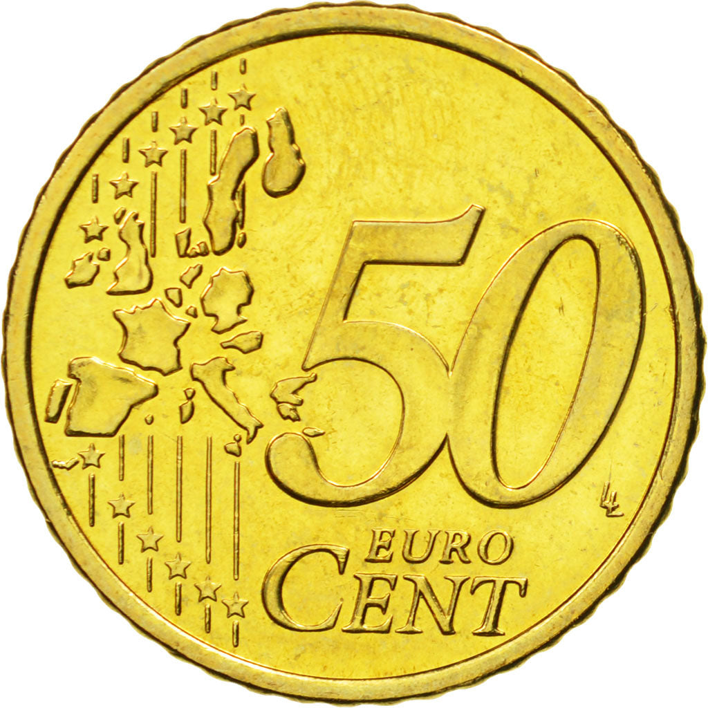Finland, 50 Euro Cent, 2002, MS(60-62), Brass, KM:103