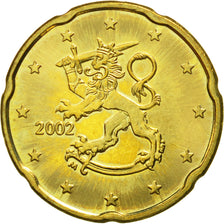 Finlande, 20 Euro Cent, 2002, SUP+, Laiton, KM:102