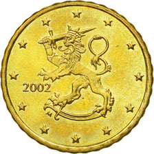 Finlande, 10 Euro Cent, 2002, SPL, Laiton, KM:101