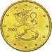 Finland, 10 Euro Cent, 2002, MS(63), Brass, KM:101