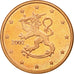 Finlandia, 5 Euro Cent, 2002, Vantaa, MS(60-62), Miedź platerowana stalą