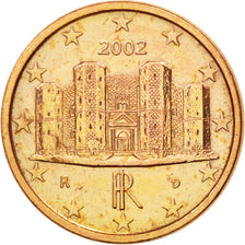 Italia, Euro Cent, 2002, SPL, Acciaio placcato rame, KM:210