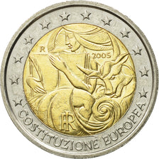 Italy, 2 Euro, European Constitution, 2005, MS(60-62), Bi-Metallic, KM:245