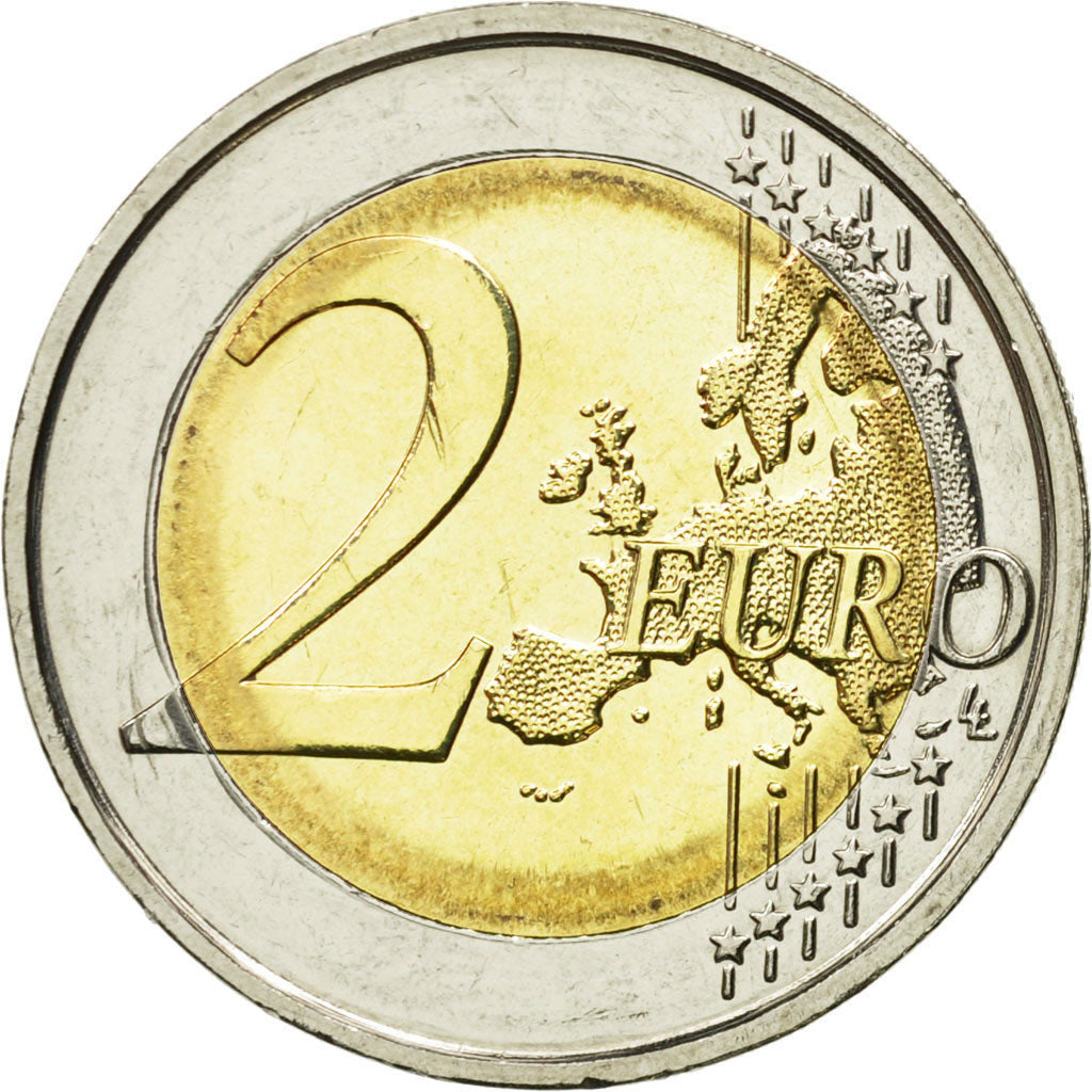 Belgium, 2 Euro, 10 th anniversary of emu, 2009, MS(60-62), Bi-Metallic, KM:282
