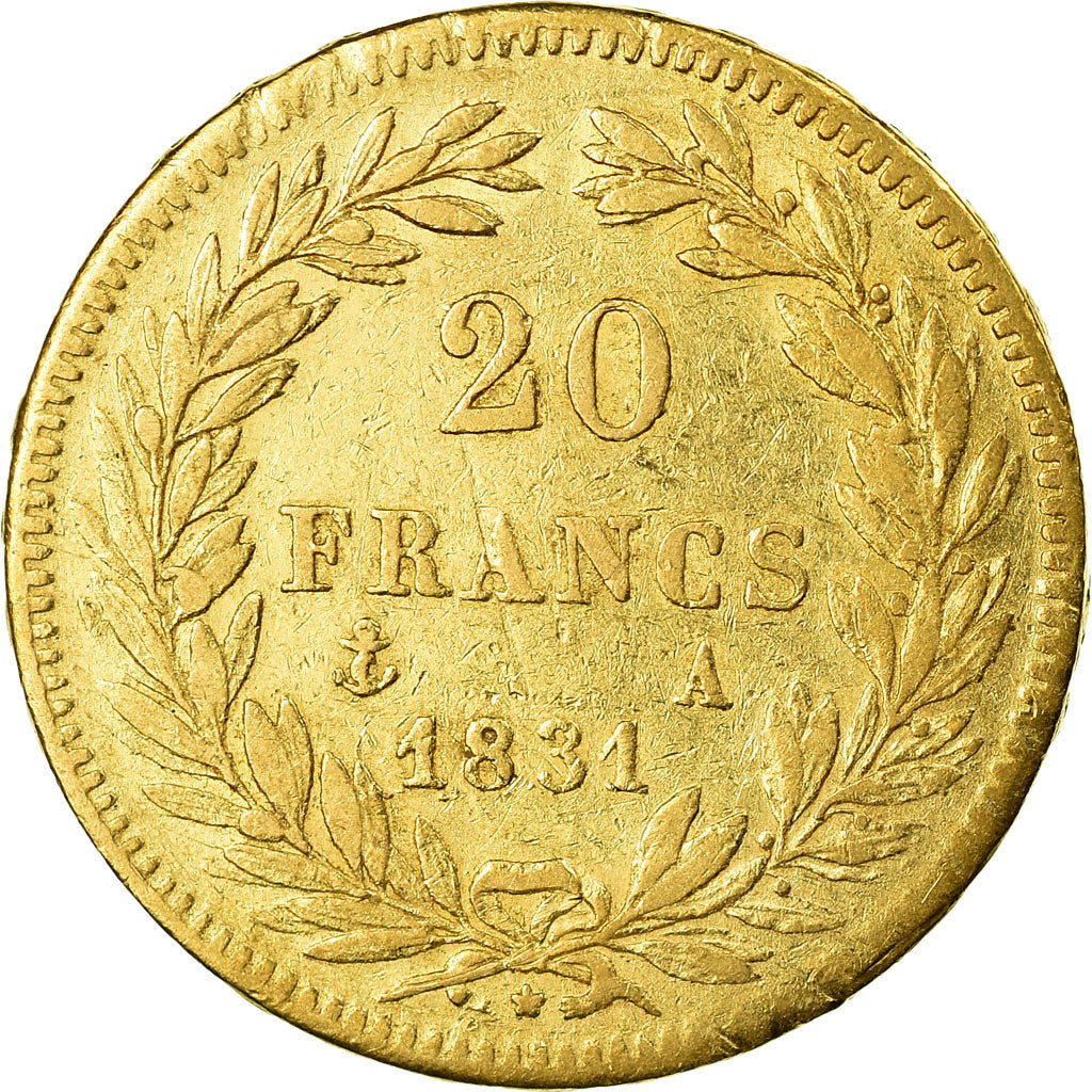 Monnaie, France, Louis-Philippe, 20 Francs, 1831, Paris, TTB, Or, KM:746.1