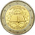 Austria, 2 Euro, Traité de Rome 50 ans, 2007, Vienna, MS(63), Bimetaliczny