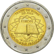 Francia, 2 Euro, Traité de Rome 50 ans, 2007, SPL, Bi-metallico, KM:1460