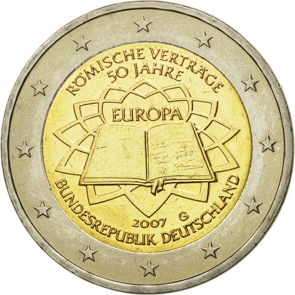 GERMANY - FEDERAL REPUBLIC, 2 Euro, Traité de Rome 50 ans, 2007, MS(63)