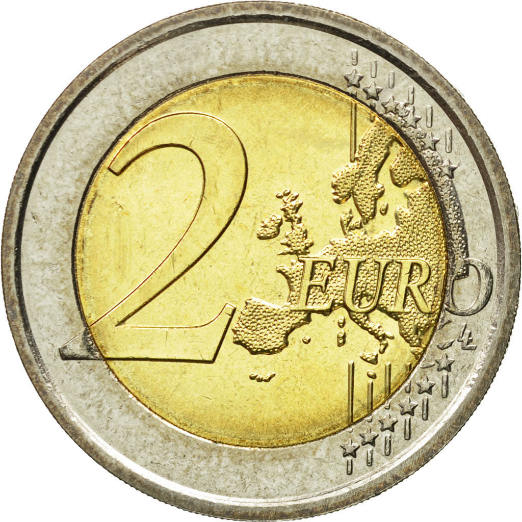 Italy, 2 Euro, Traité de Rome 50 ans, 2007, MS(60-62), Bi-Metallic, KM:311